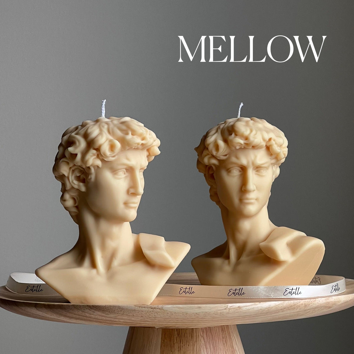 Michelangelo's David Head Candle | Soy Wax Bust Statue Candle-4