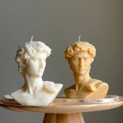 Michelangelo's David Head Candle | Soy Wax Bust Statue Candle-1