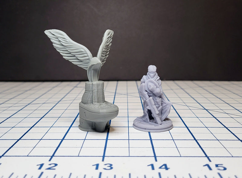 Sci-fi Scenery - Fountains and Statues - EC3D Design, Infinity, Legion, Scifi, Cyberpunk, Starfinder, courtyard, office, futuristic terrain-2