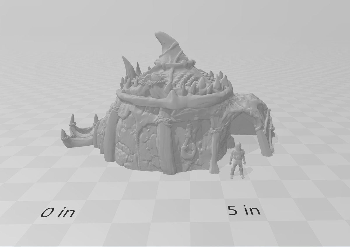 Ice Tribe Hut - Fisherman - DND Terrain - EC3D Wilds of Wintertide - Snow, Igloo, Arctic, Cold, Fishing, Pathfinder 2E, Fantasy, Medieval,-2