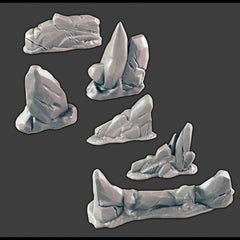 Icy Walls Set - DND Terrain - EC3D Wilds of Wintertide - Snow, Arctic, Cold, cover, terrain, scatter scenery, Pathfinder 2E, Fantasy-1