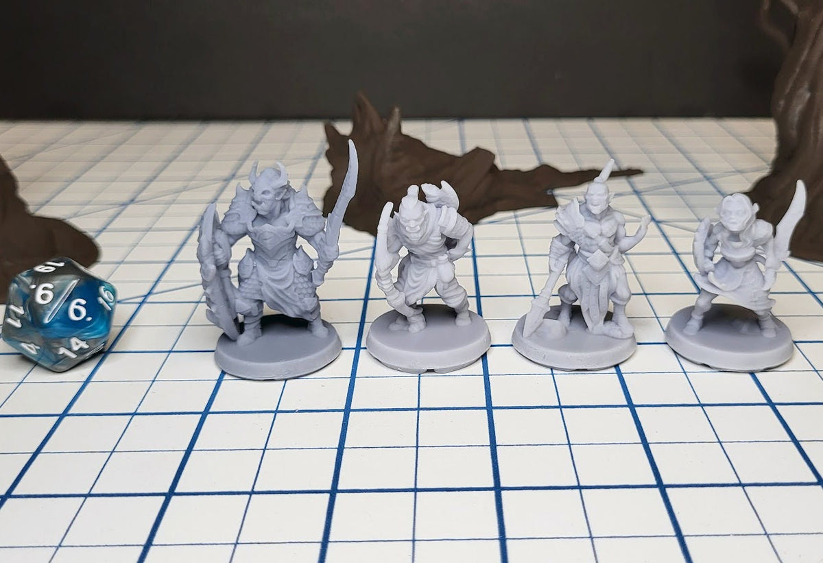 dnd essential Monster Mini Pack 2 - 22 Miniatures! - EC3D, Pathfinder 2E, Kobold, Orc, Gnoll, Bandit, Goblin | 32mm | TTRPG | Wargaming-5