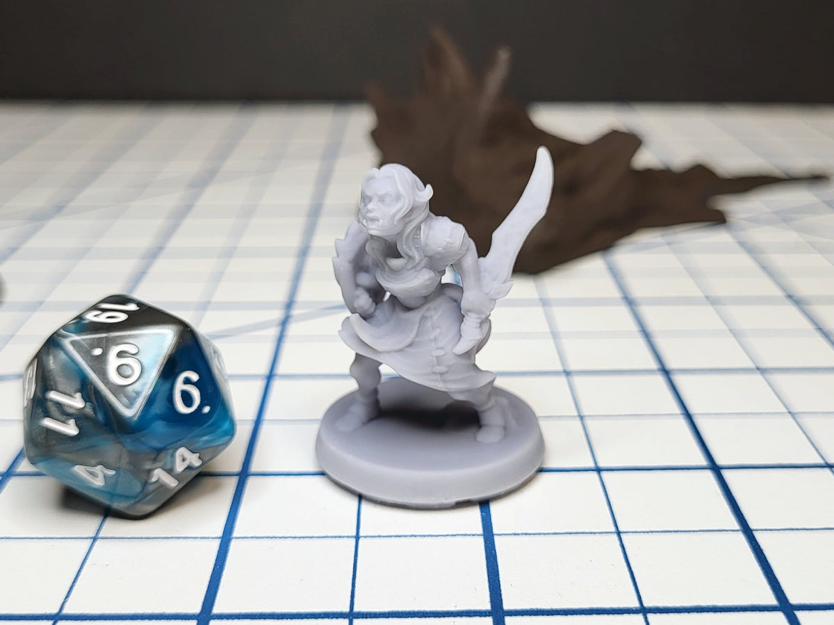 4 Orc Bandit Pack - EC3D | DnD | Fighter | Bandit | Male | Female | 32mm | Pathfinder | commoner | TTRPG | Wargaming | Ranger-4