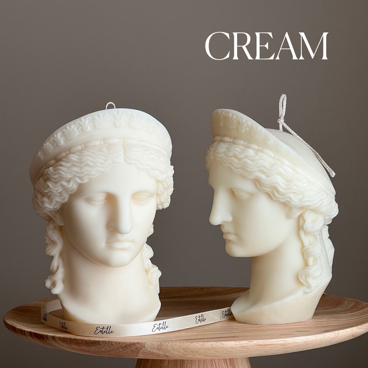 Hera Goddess Bust Candle: Sculptural Greek Statue Candle-3
