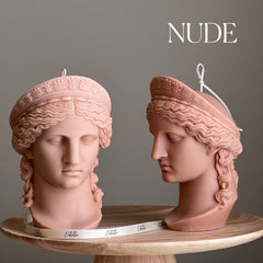 Hera Goddess Bust Candle: Sculptural Greek Statue Candle-2