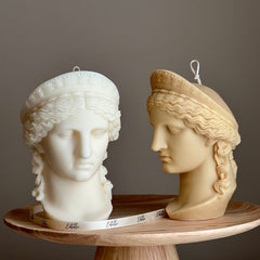 Hera Goddess Bust Candle: Sculptural Greek Statue Candle-1