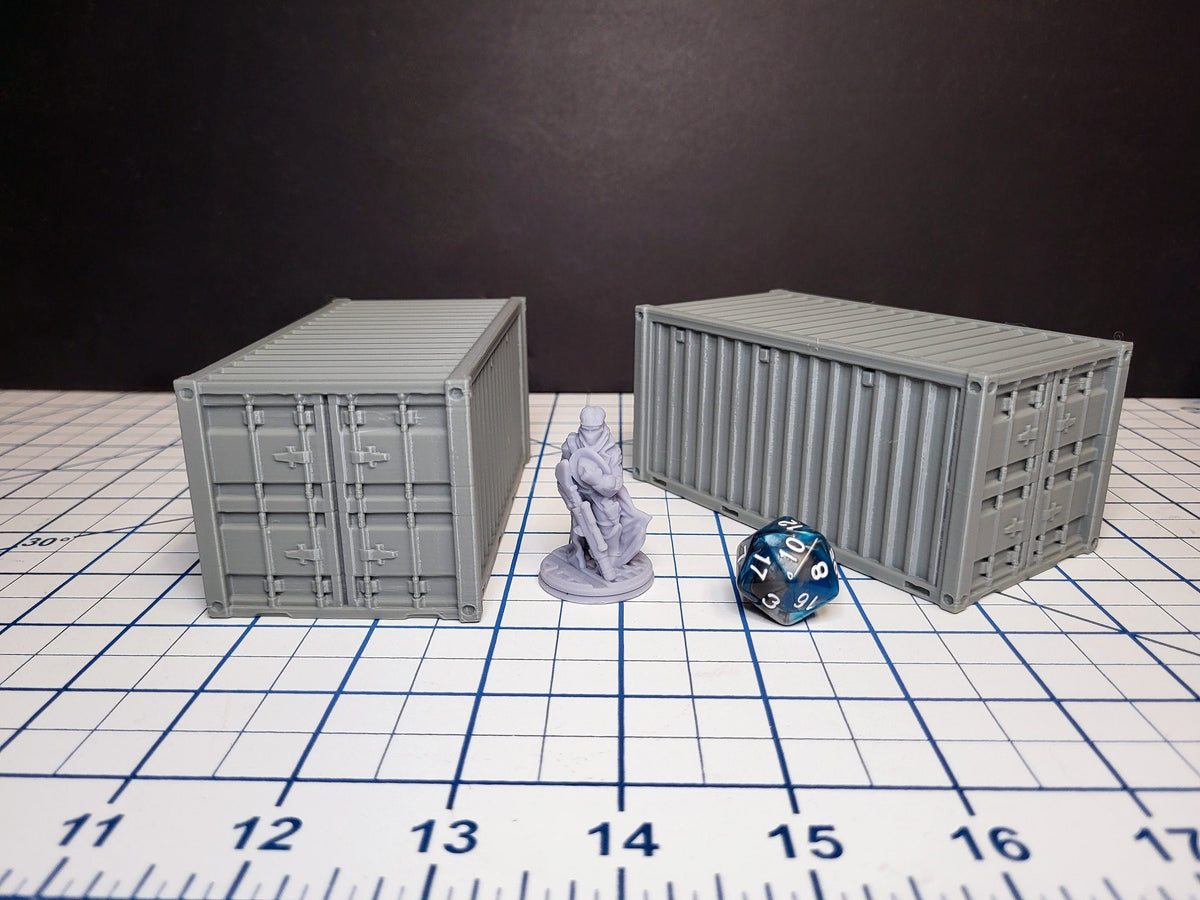 Shipping Container - Sci-fi and Modern Terrain by EC3D, for Infinity, Legion, Scifi, Cyberpunk, Starfinder, cargo, warehouse, port scenery-1