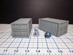 Shipping Container - Sci-fi and Modern Terrain by EC3D, for Infinity, Legion, Scifi, Cyberpunk, Starfinder, cargo, warehouse, port scenery-1