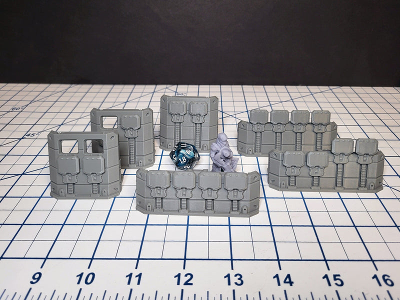 Quick Deploy Barricades - Sci-fi Scenery - by EC3D, Infinity, Legion, Scifi, Cyberpunk, Starfinder, cover, wargaming, futuristic terrain-1