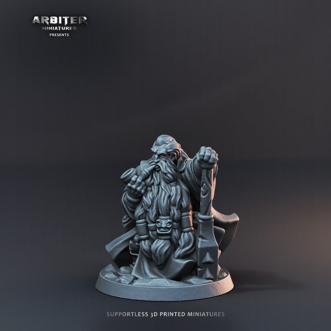 DnD Miniature Party Set 2 - 28mm Adventuring Group - Warlock | Rogue | Fighter Cleric/Paladin | Cleric | Barbarian | Pathfinder-3