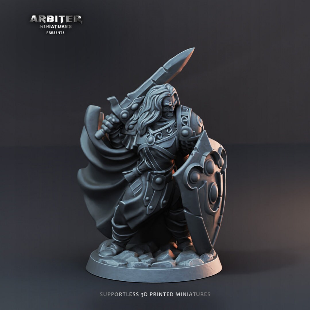 DnD Miniature Party Set 2 - 28mm Adventuring Group - Warlock | Rogue | Fighter Cleric/Paladin | Cleric | Barbarian | Pathfinder-6