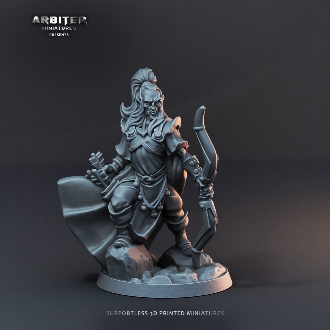 DnD Miniature Party Set 3 - 28mm Adventuring Group - Sorcerer | Rogue | Fighter | Ranger | Barbarian | Pathfinder-5