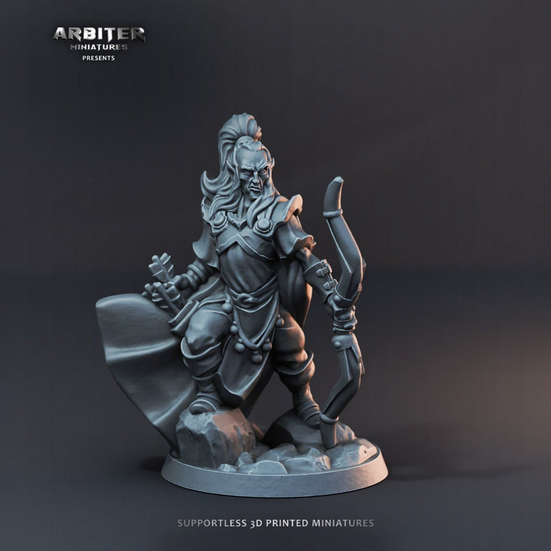 DnD Miniature Party Set 3 - 28mm Adventuring Group - Sorcerer | Rogue | Fighter | Ranger | Barbarian | Pathfinder-5