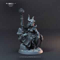 DnD Miniature Party Set 4 - 28mm Adventuring Group - Sorcerer | Rogue | Fighter | Ranger | Barbarian | Pathfinder-5