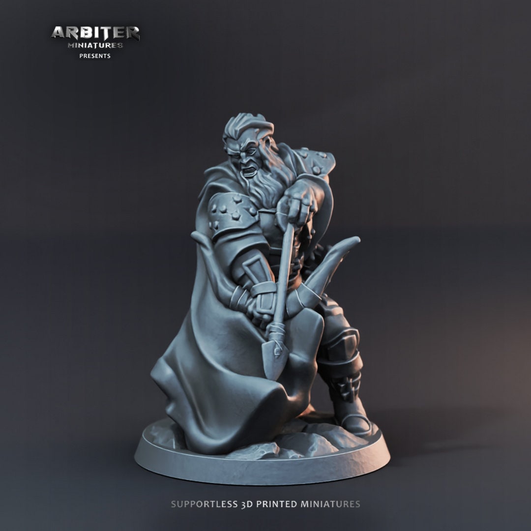 DnD Miniature Party Set 4 - 28mm Adventuring Group - Sorcerer | Rogue | Fighter | Ranger | Barbarian | Pathfinder-3