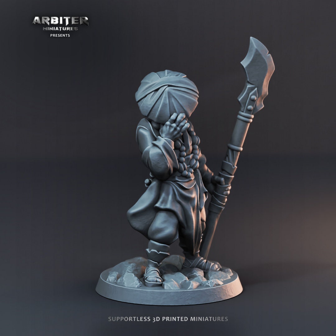 DnD Miniature Party Set 5 - 28mm Adventuring Group - Paladin | Monk | Sorcerer | Bard | Barbarian | Pathfinder-6