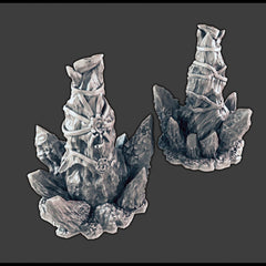 Icy Totems and Rocky Cairn - DND & Wargaming Terrain - EC3D Wilds of Wintertide, Snow, Arctic, Cold, scatter scenery, Pathfinder 2E, Fantasy-4