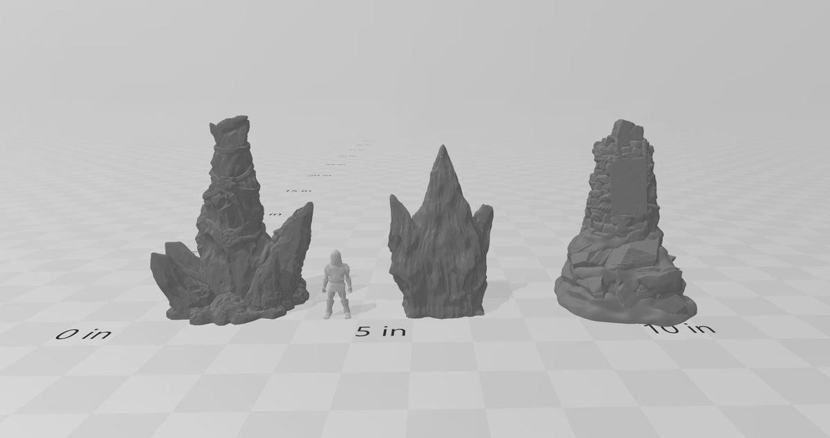 Icy Totems and Rocky Cairn - DND & Wargaming Terrain - EC3D Wilds of Wintertide, Snow, Arctic, Cold, scatter scenery, Pathfinder 2E, Fantasy-6