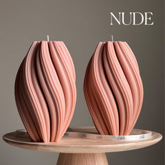 Tall Swirl Soy Wax Candle | Modern Home Decor-2