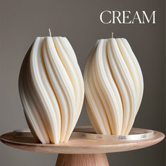 Tall Swirl Soy Wax Candle | Modern Home Decor-3