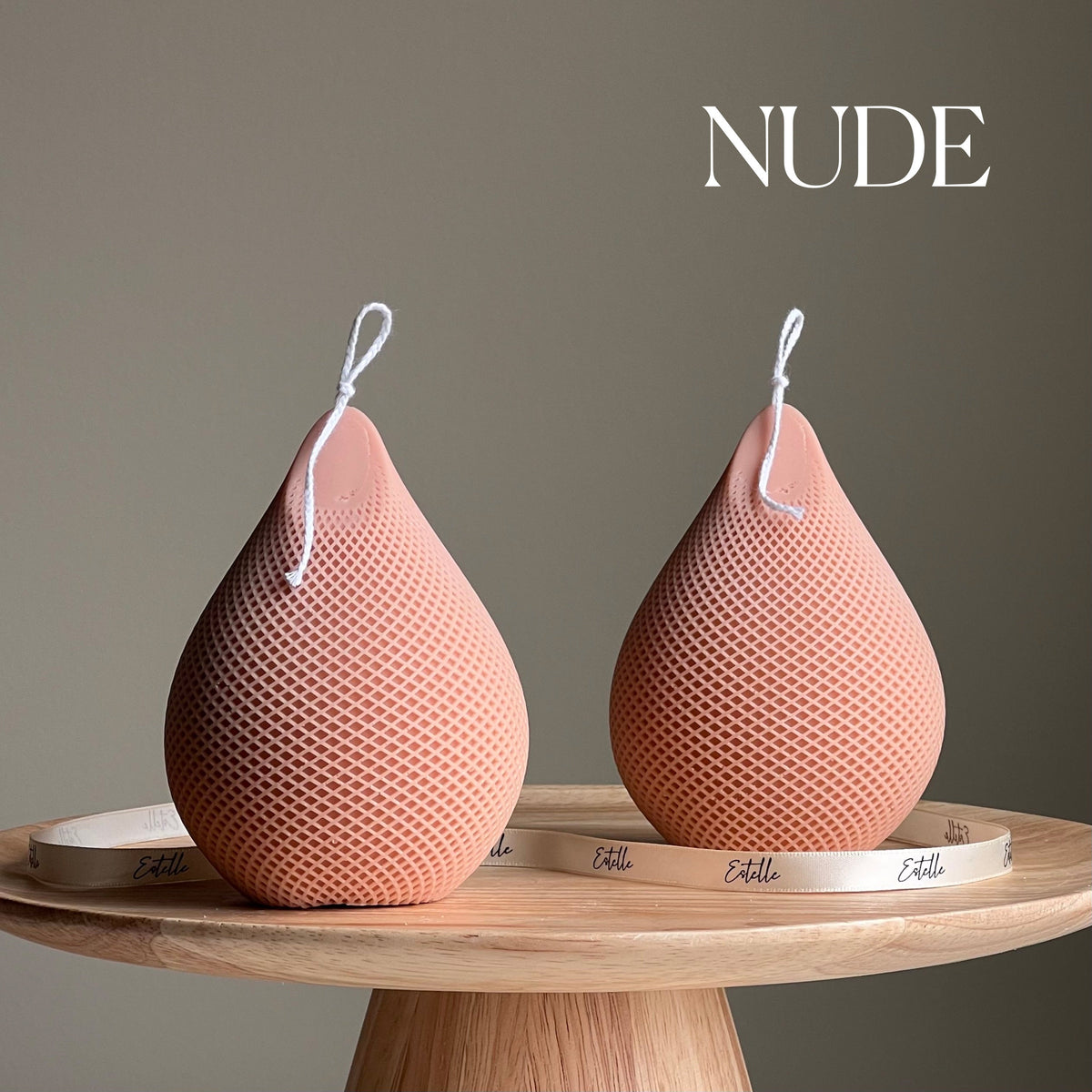 Handmade Water Drop Soy Candle | Decorative Pillar Candle-2
