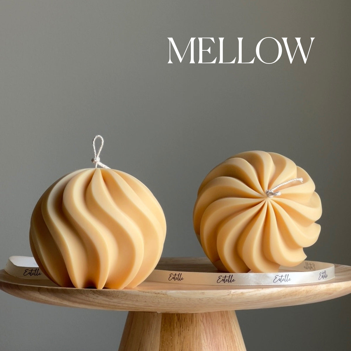 Handmade Swirl Ball Candle | Trendy Home Decor-4