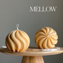 Handmade Swirl Ball Candle | Trendy Home Decor-4