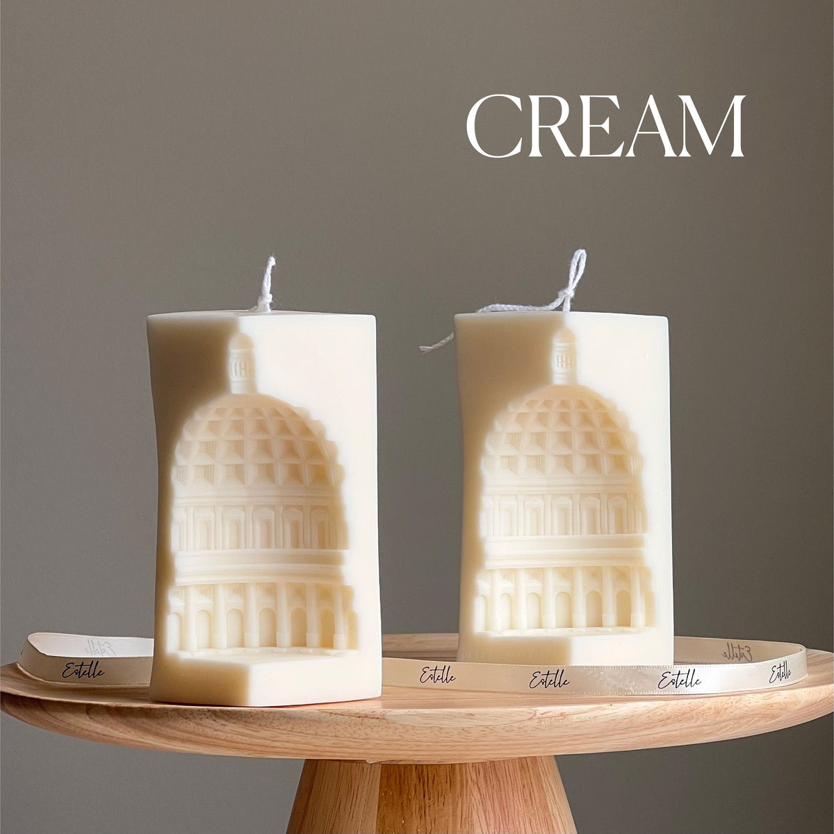 Capitol Architecture Candle: Decorative Soy Wax Pillar Candle-3