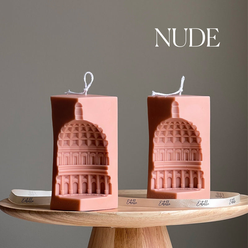 Capitol Architecture Candle: Decorative Soy Wax Pillar Candle-2