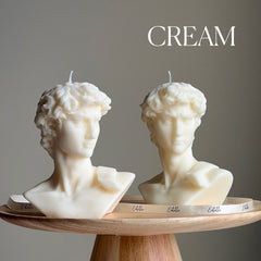 Michelangelo's David Head Candle | Soy Wax Bust Statue Candle-3