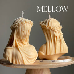 Veiled Lady Soy Wax Candle | Woman Bust Statue Candle-4
