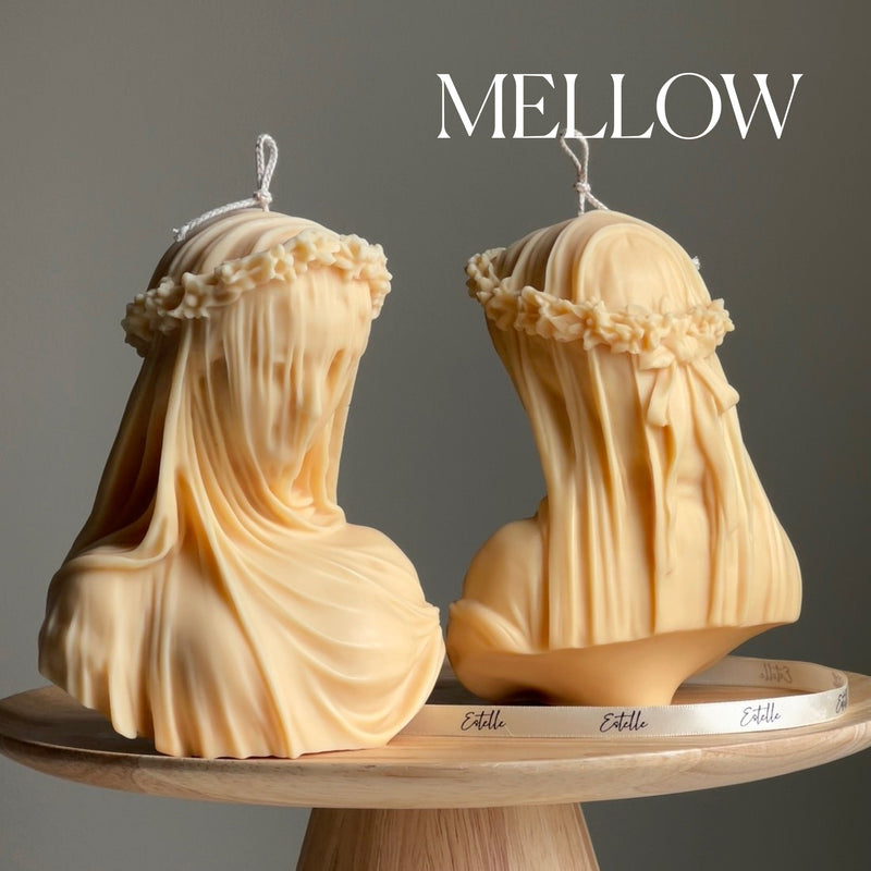 Veiled Lady Soy Wax Candle | Woman Bust Statue Candle-4