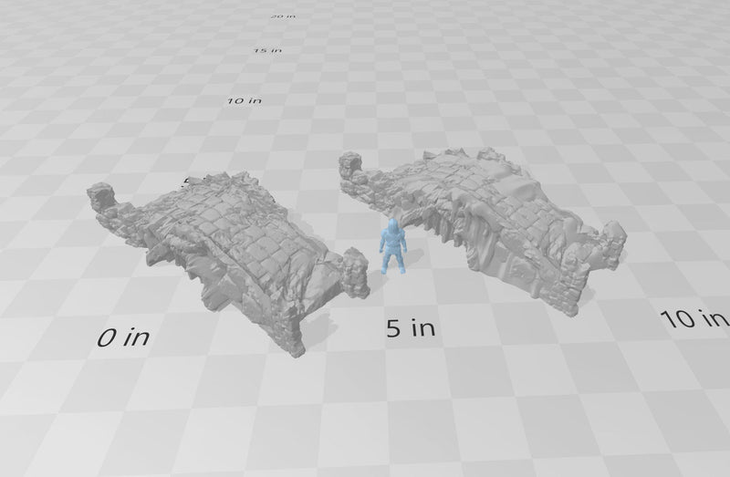 Wintry / Regular Ruins - DND & Wargaming Terrain - EC3D Wilds of Wintertide, Snow, Arctic, Cold, scatter scenery, Pathfinder 2E, Fantasy-9