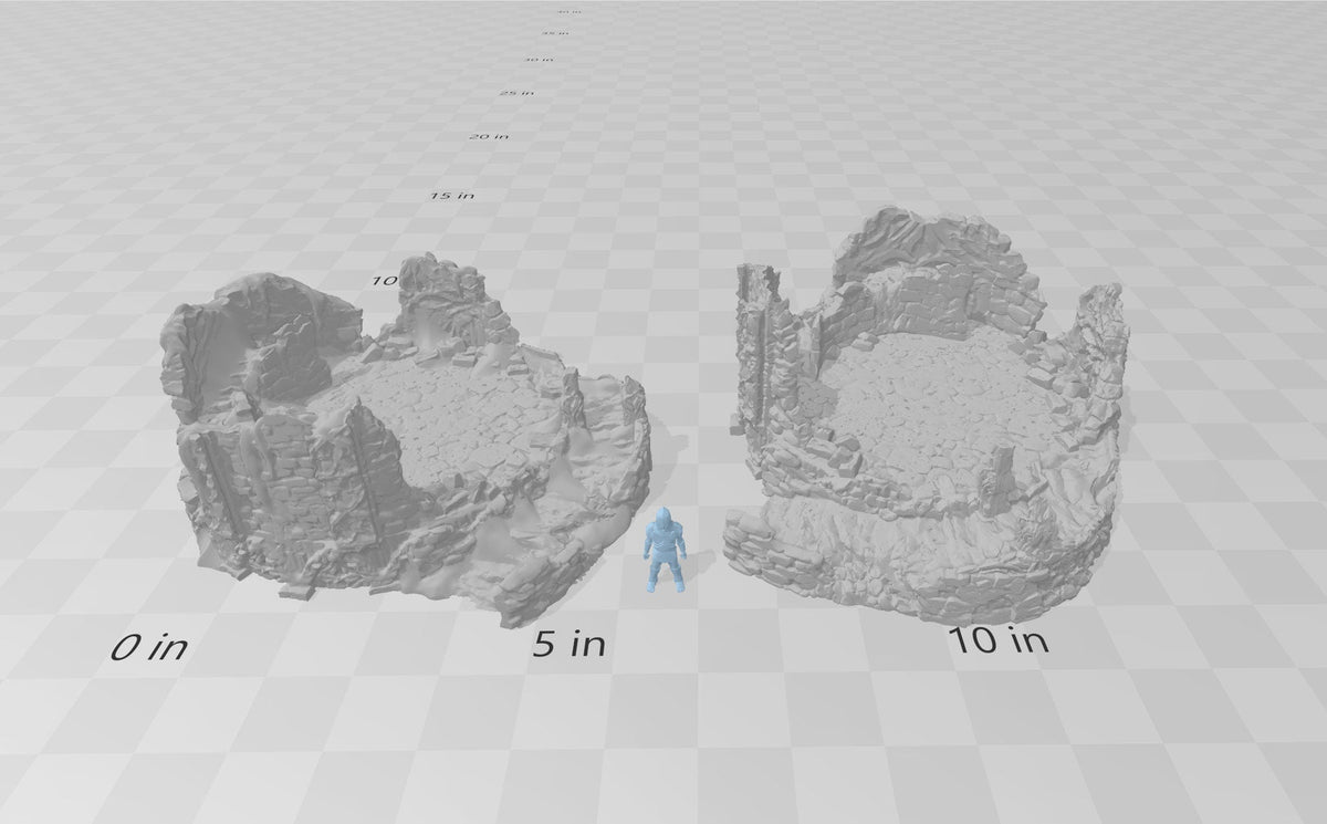 Wintry / Regular Ruins - DND & Wargaming Terrain - EC3D Wilds of Wintertide, Snow, Arctic, Cold, scatter scenery, Pathfinder 2E, Fantasy-5