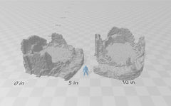 Wintry / Regular Ruins - DND & Wargaming Terrain - EC3D Wilds of Wintertide, Snow, Arctic, Cold, scatter scenery, Pathfinder 2E, Fantasy-5