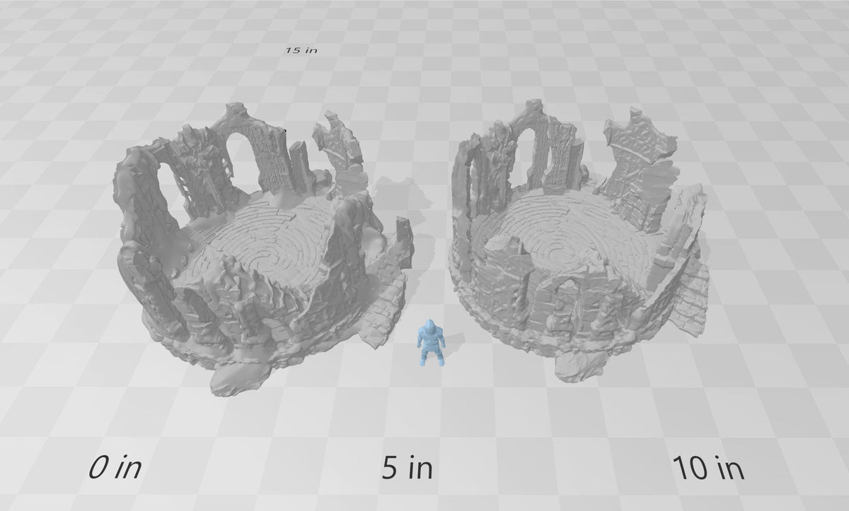 Wintry / Regular Ruins - DND & Wargaming Terrain - EC3D Wilds of Wintertide, Snow, Arctic, Cold, scatter scenery, Pathfinder 2E, Fantasy-7