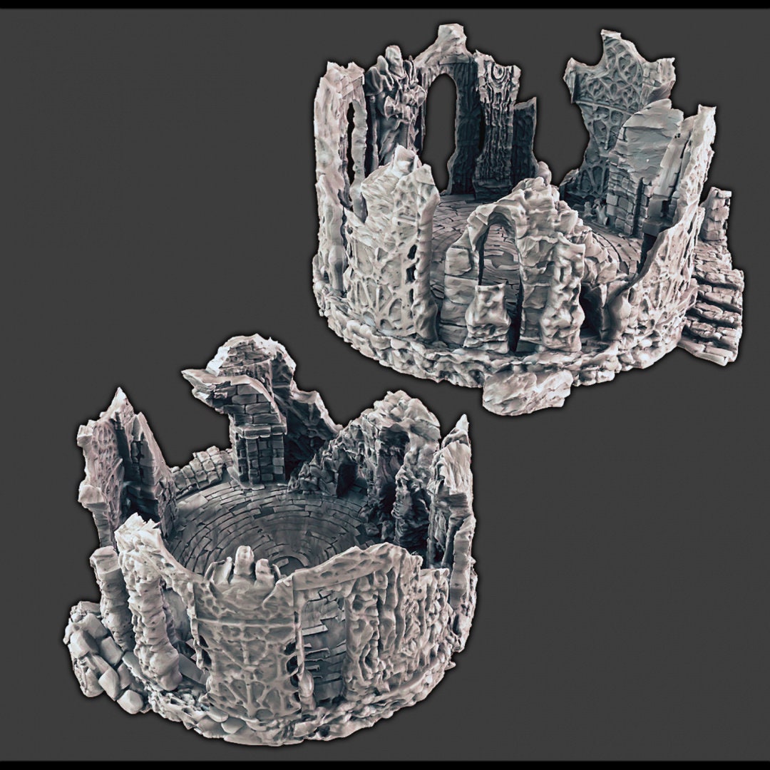 Wintry / Regular Ruins - DND & Wargaming Terrain - EC3D Wilds of Wintertide, Snow, Arctic, Cold, scatter scenery, Pathfinder 2E, Fantasy-6