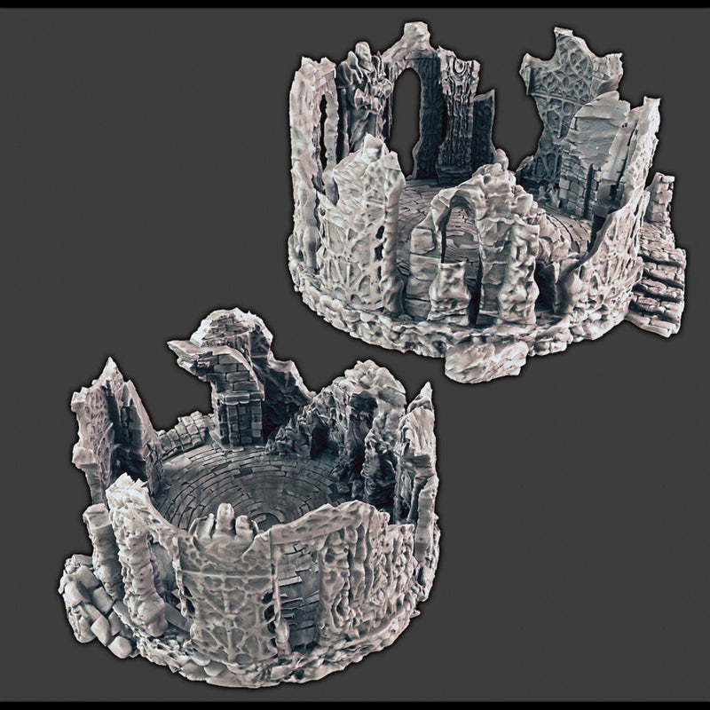 Wintry / Regular Ruins - DND & Wargaming Terrain - EC3D Wilds of Wintertide, Snow, Arctic, Cold, scatter scenery, Pathfinder 2E, Fantasy-6