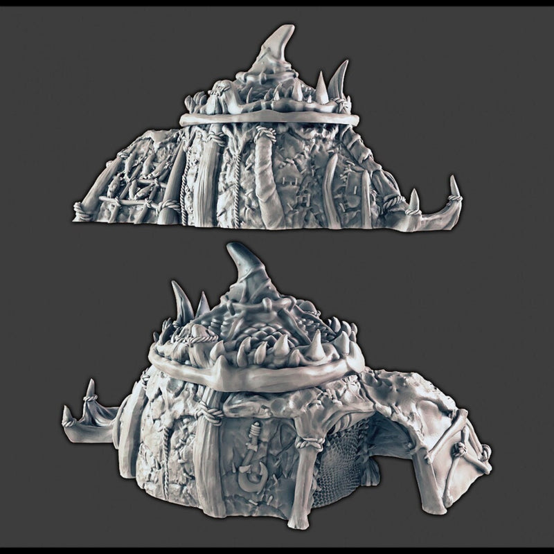 Ice Tribe Hut - Fisherman - DND Terrain - EC3D Wilds of Wintertide - Snow, Igloo, Arctic, Cold, Fishing, Pathfinder 2E, Fantasy, Medieval,-1