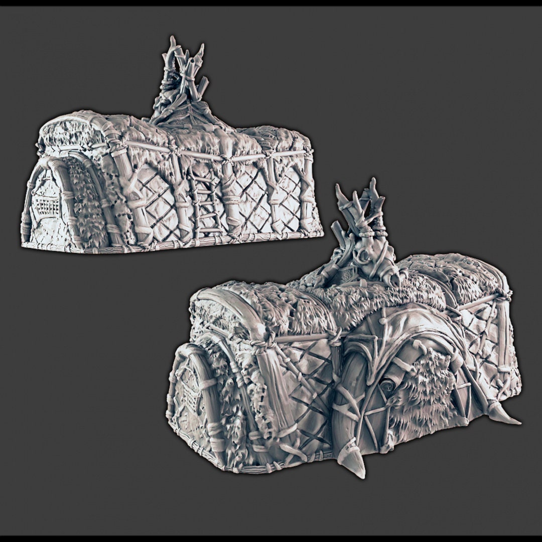 Ice Tribe Hut - Chieftain - DND Terrain - EC3D Wilds of Wintertide - Snow, Igloo, Arctic, Cold, Leader, Pathfinder 2E, Fantasy, Medieval,-1