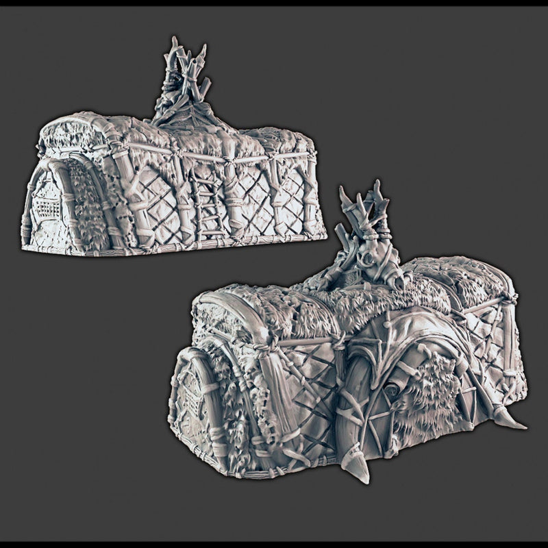 Ice Tribe Hut - Chieftain - DND Terrain - EC3D Wilds of Wintertide - Snow, Igloo, Arctic, Cold, Leader, Pathfinder 2E, Fantasy, Medieval,-1