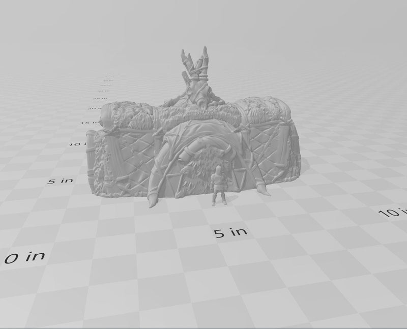 Ice Tribe Hut - Chieftain - DND Terrain - EC3D Wilds of Wintertide - Snow, Igloo, Arctic, Cold, Leader, Pathfinder 2E, Fantasy, Medieval,-2