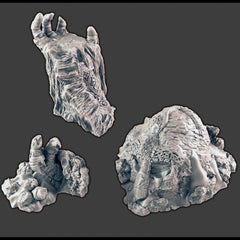 The Warden (buried statue) - DND Terrain - EC3D Wilds of Wintertide - Snow, Igloo, Arctic, Cold, scatter scenery, Pathfinder 2E, Fantasy,-2