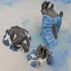 The Warden (buried statue) - DND Terrain - EC3D Wilds of Wintertide - Snow, Igloo, Arctic, Cold, scatter scenery, Pathfinder 2E, Fantasy,-1