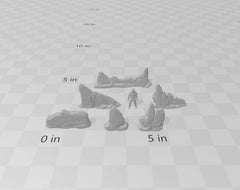 Icy Walls Set - DND Terrain - EC3D Wilds of Wintertide - Snow, Arctic, Cold, cover, terrain, scatter scenery, Pathfinder 2E, Fantasy-3