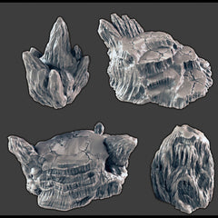 Icy and Wintery Scenery - DND & Wargaming Terrain - EC3D Wilds of Wintertide, Snow, Arctic, Cold, scatter scenery, Pathfinder 2E, Fantasy-1
