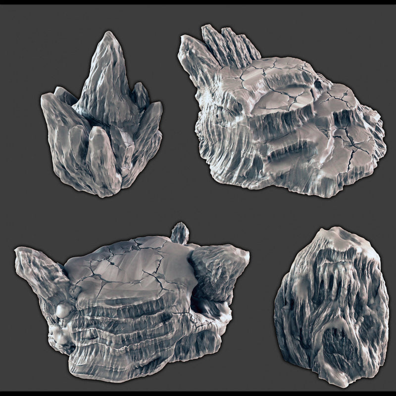 Icy and Wintery Scenery - DND & Wargaming Terrain - EC3D Wilds of Wintertide, Snow, Arctic, Cold, scatter scenery, Pathfinder 2E, Fantasy-1