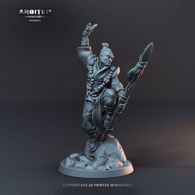 DnD Miniature Party Set 1 - 28mm Adventuring Group - Monk | Rogue | Fighter (Cleric/Paladin) | Ranger | Sorceress - Ready for action!-6