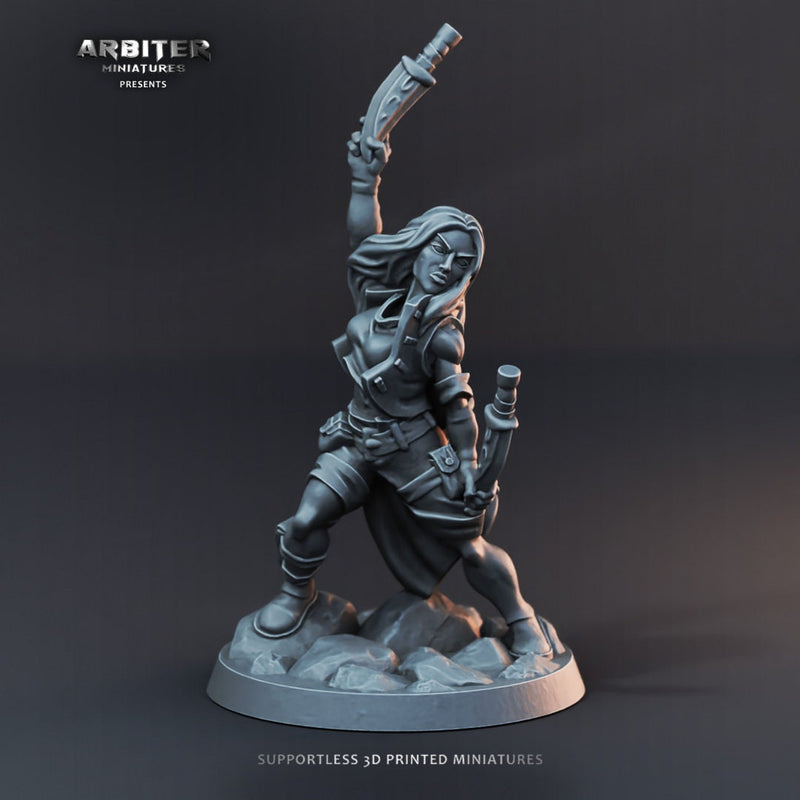 DnD Miniature Party Set 1 - 28mm Adventuring Group - Monk | Rogue | Fighter (Cleric/Paladin) | Ranger | Sorceress - Ready for action!-5