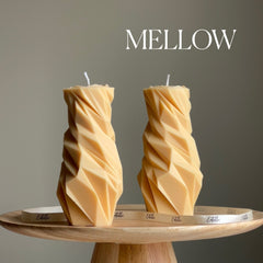 Diamond Soy Pillar Candle: Sculptural Home Decor-4